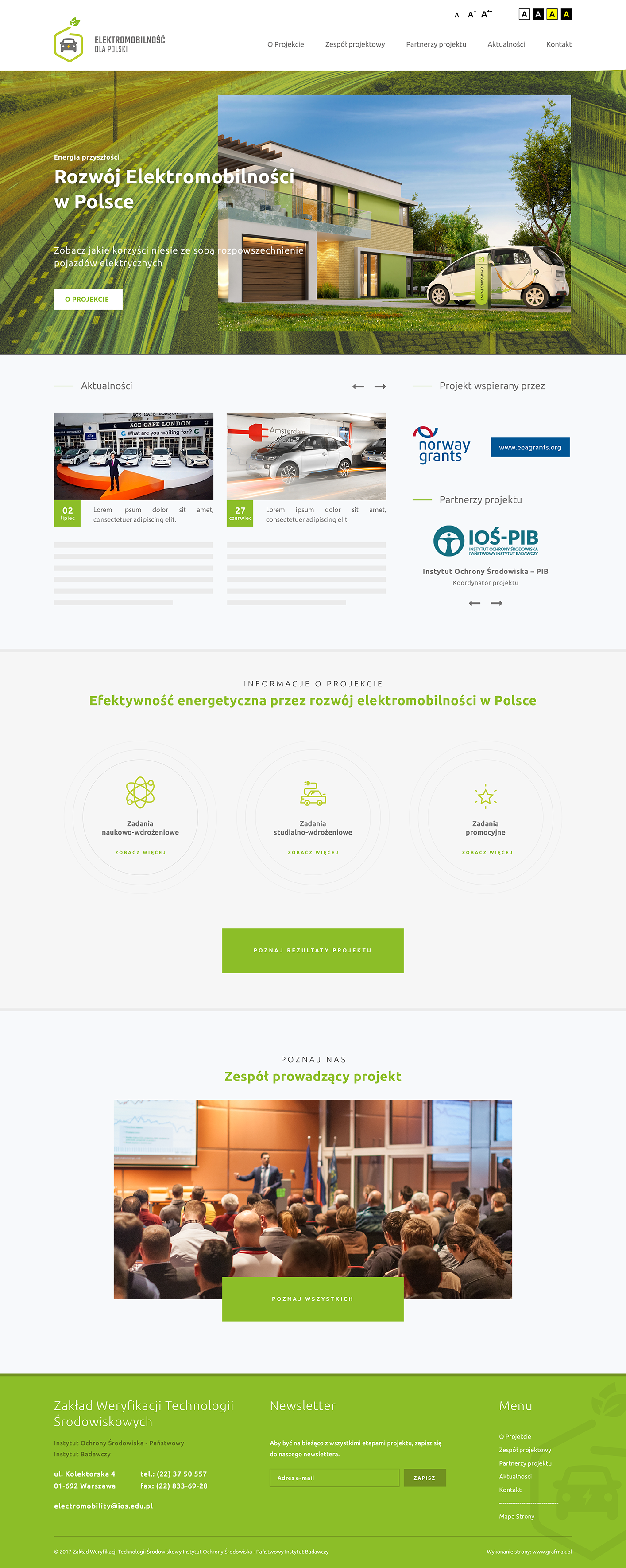 projekt strony internetowej