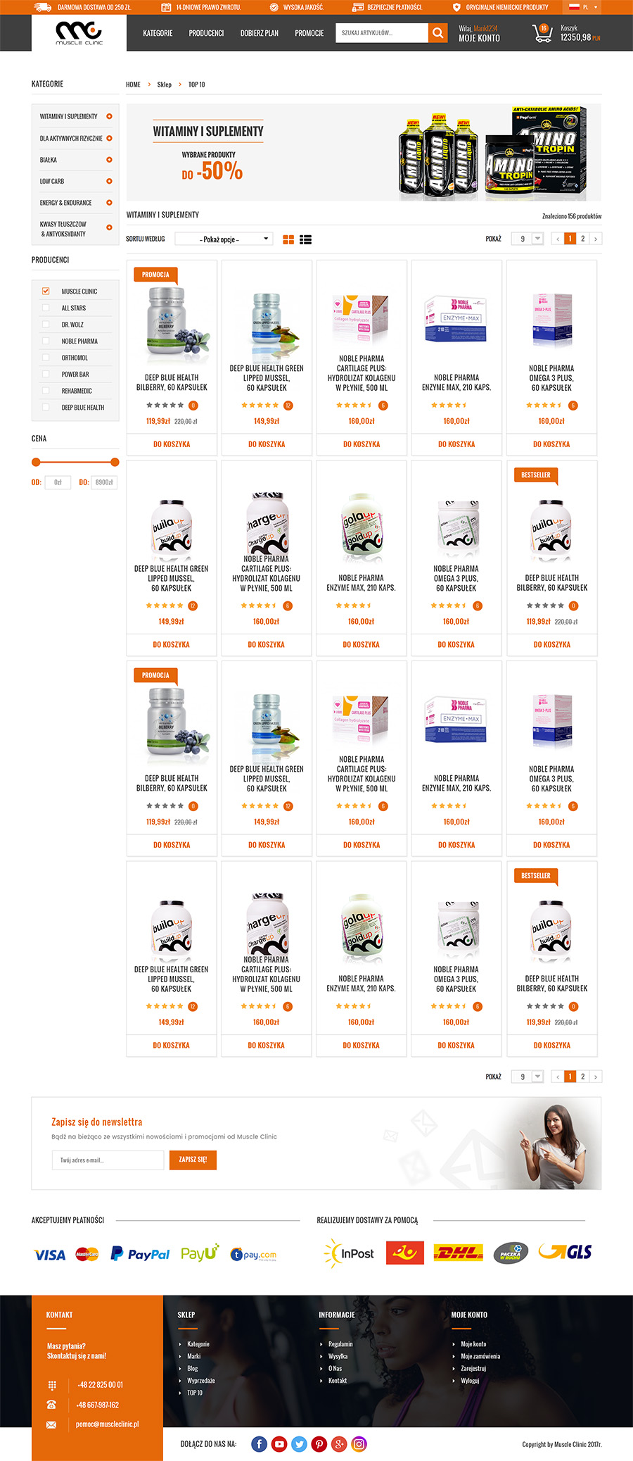 projekt strony internetowej