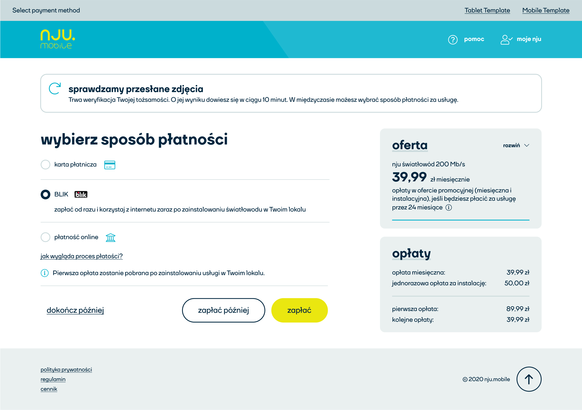 projekt strony internetowej