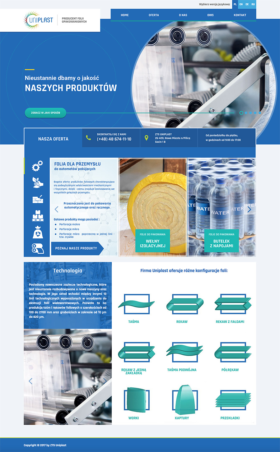 projekt strony internetowej