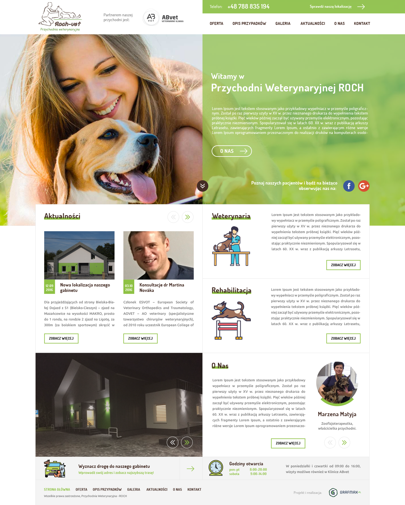 projekt strony internetowej