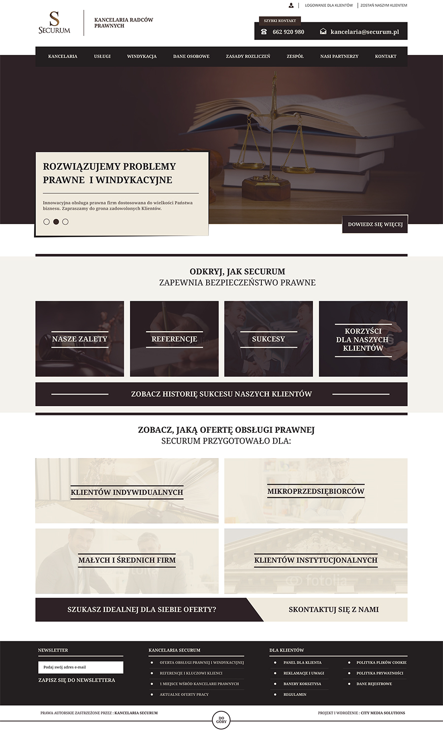 projekt strony internetowej